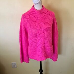 Cloth Pink Cable Knit Women's Sweater Size Large